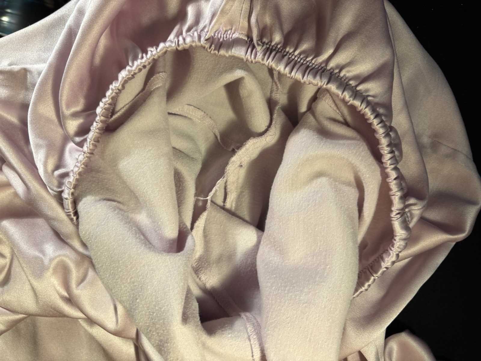 Vtg Satin Soft Lilac Purple Nightie PJ Lounge Nightie Pants Anastasia Pants S