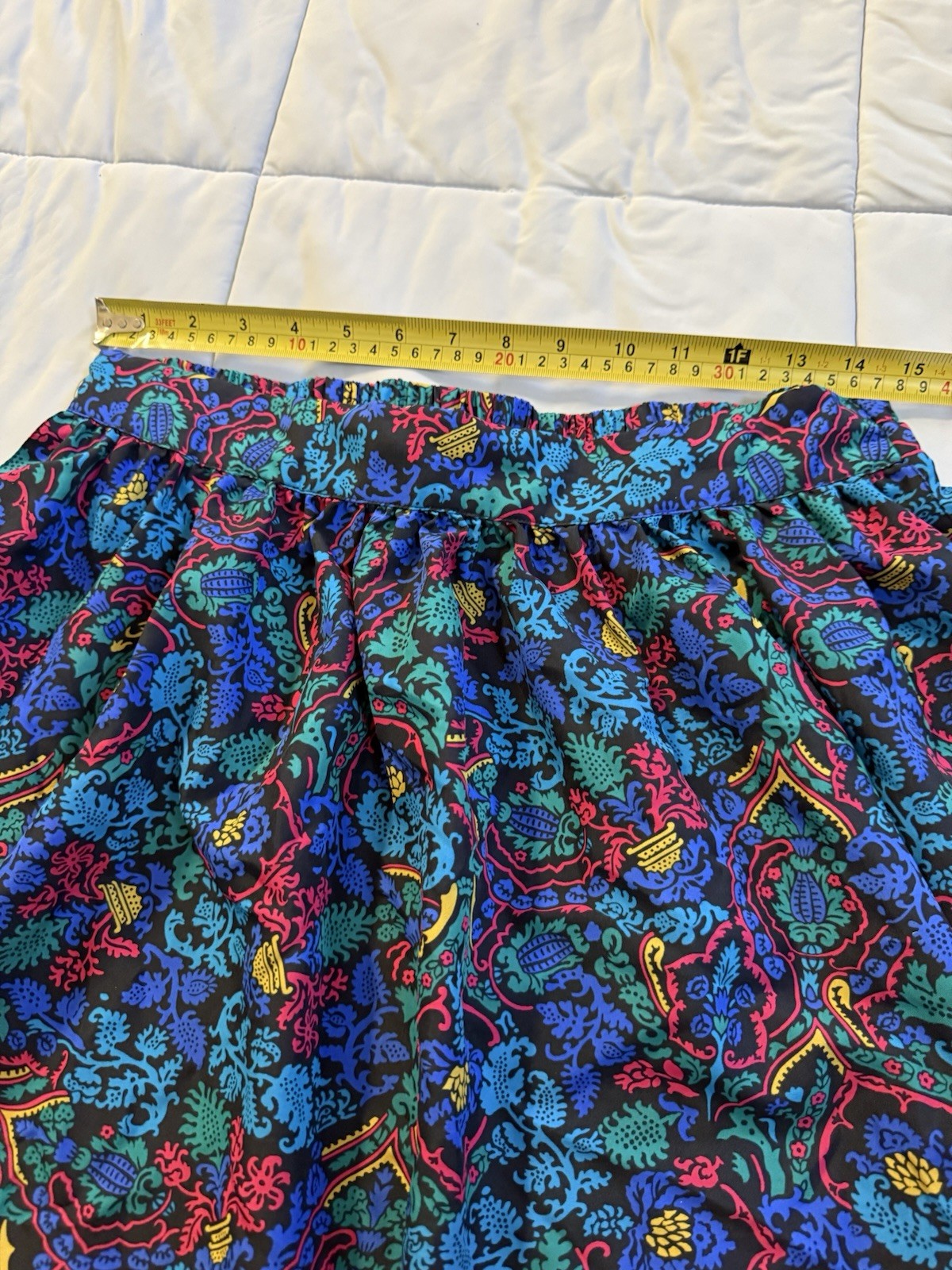 Vintage New Editions Renaissance Skirt L Bold Floral Baroque Made USA 90s Y2K