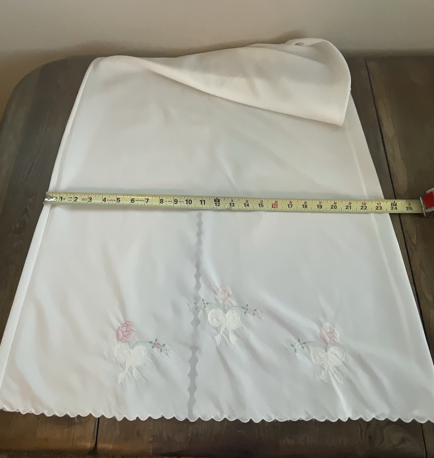 Vintage 1970’s Chevette Long Slip White Hand Embroidery Floral Women Large Flaw