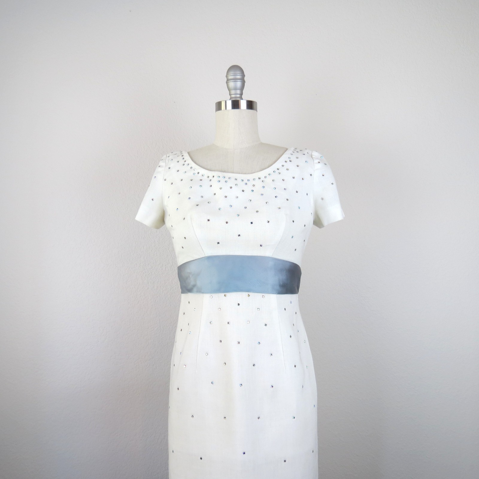 vintage 1950s formal dress cocktail courthouse wedding wiggle bridal size xs