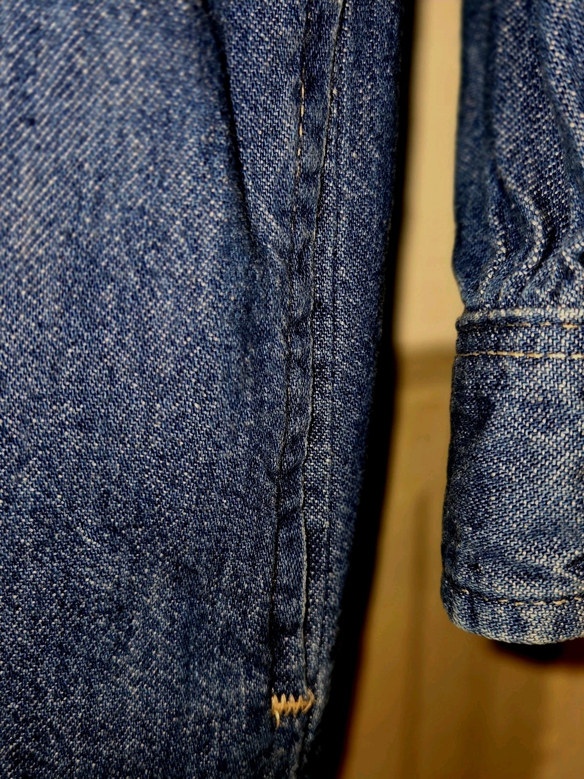 Vintage 70s Osh Kosh Blue Denim/100% Cotton Dress Women’s Size 12 Made In USA