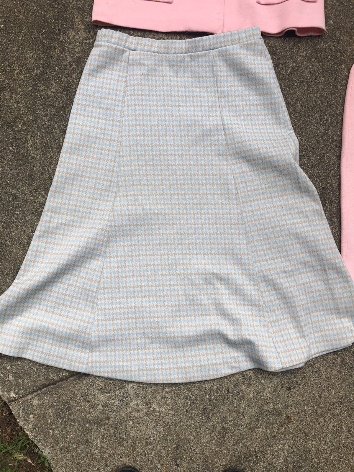 Vintage 60’s/70’s “Fire Islander “Multicolored Pastel Houndstooth Skirt~S/M