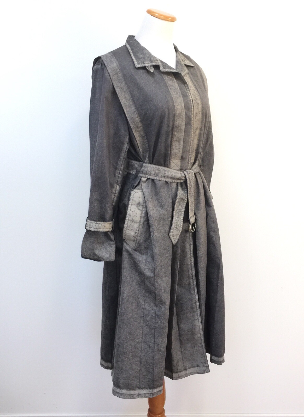 Vtg 80s Lady Grais Originals Womens Sz 12 Belted Trench Coat Fully Lined