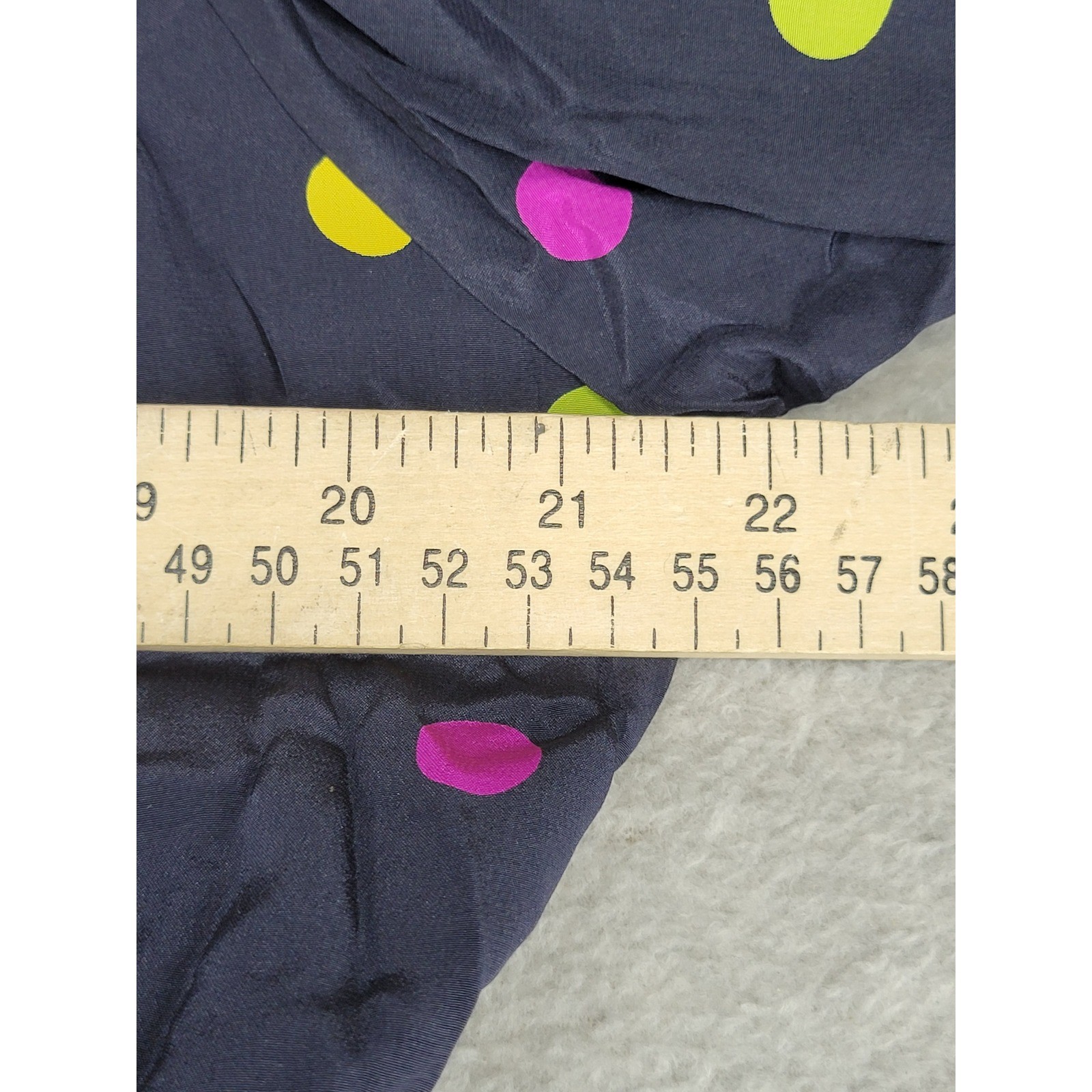 Stanley Platos Martin Ross Vintage 80s Silk Polka Dot Dress Navy Blue Size 14