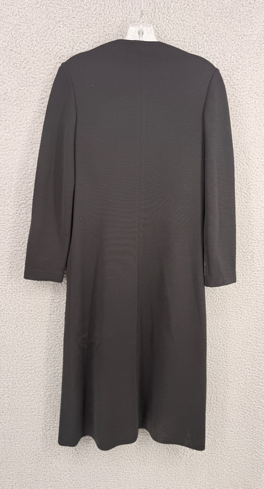 Vtg 1960s Dupont Orlon Kimberly Knit Black Car Coat Size 8