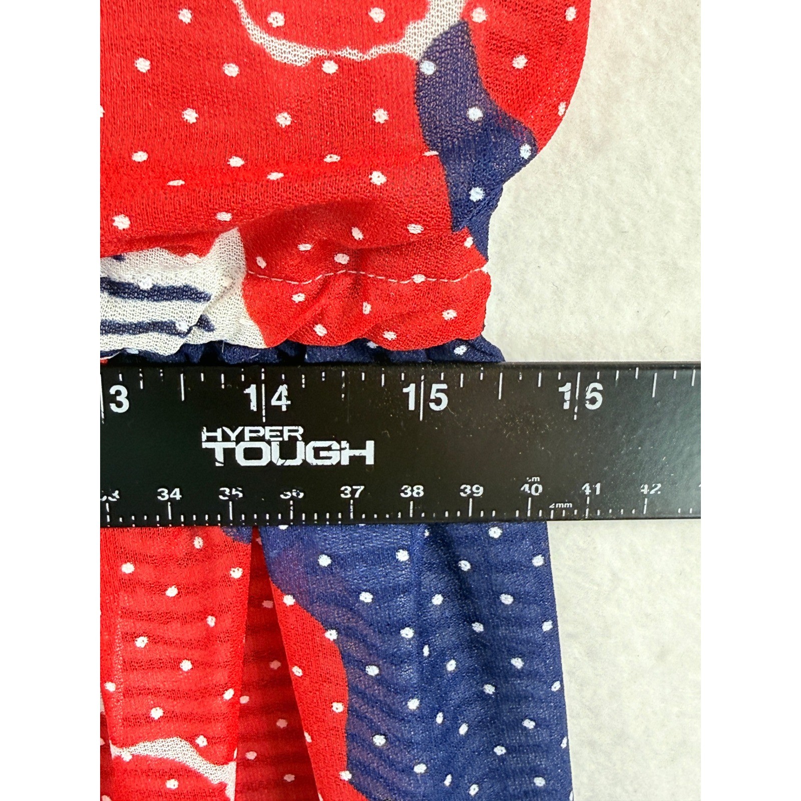 J.J. Dean Dress Womens 10 Blue White Striped Red Floral Retro Rockabilly Pinup