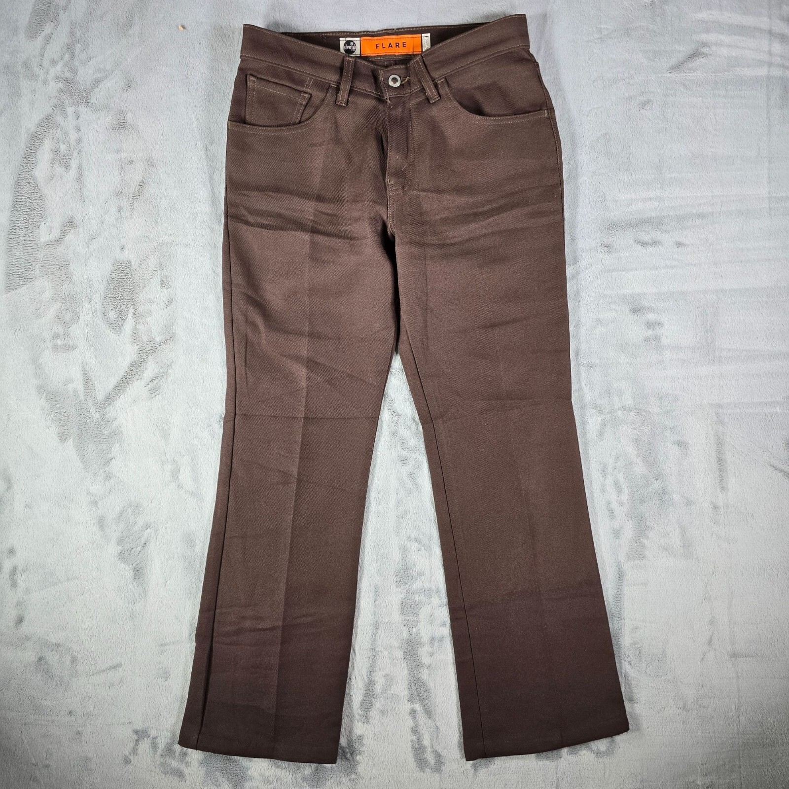 Vintage 1997 Levi’s SilverTab Flare Leg Brown Polyester Pants (Juniors 9 Short)