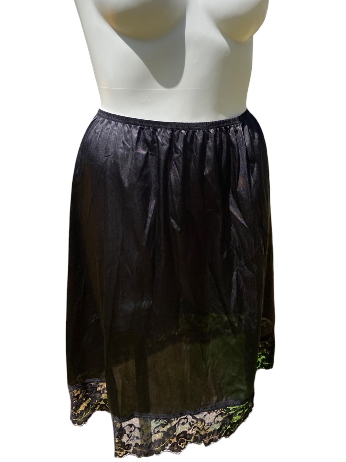Vintage Vassarette Black Half Slip Size 2XL 26″/ 46 Style 11-805