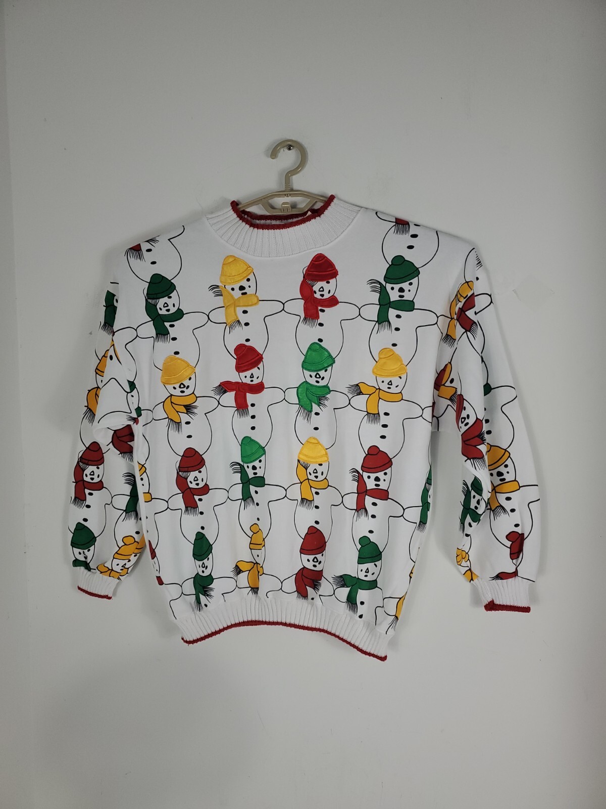 Vintage Hasting & Smith Snowman Christmas Holiday Sweater Women’s Size Large New