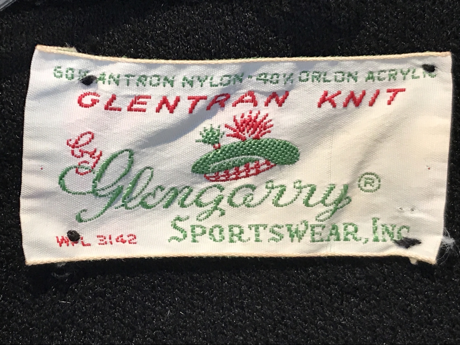 Vintage 1950s/60’s Women’s 2 Pc knit Sweater Skirt set Black White Greek Key