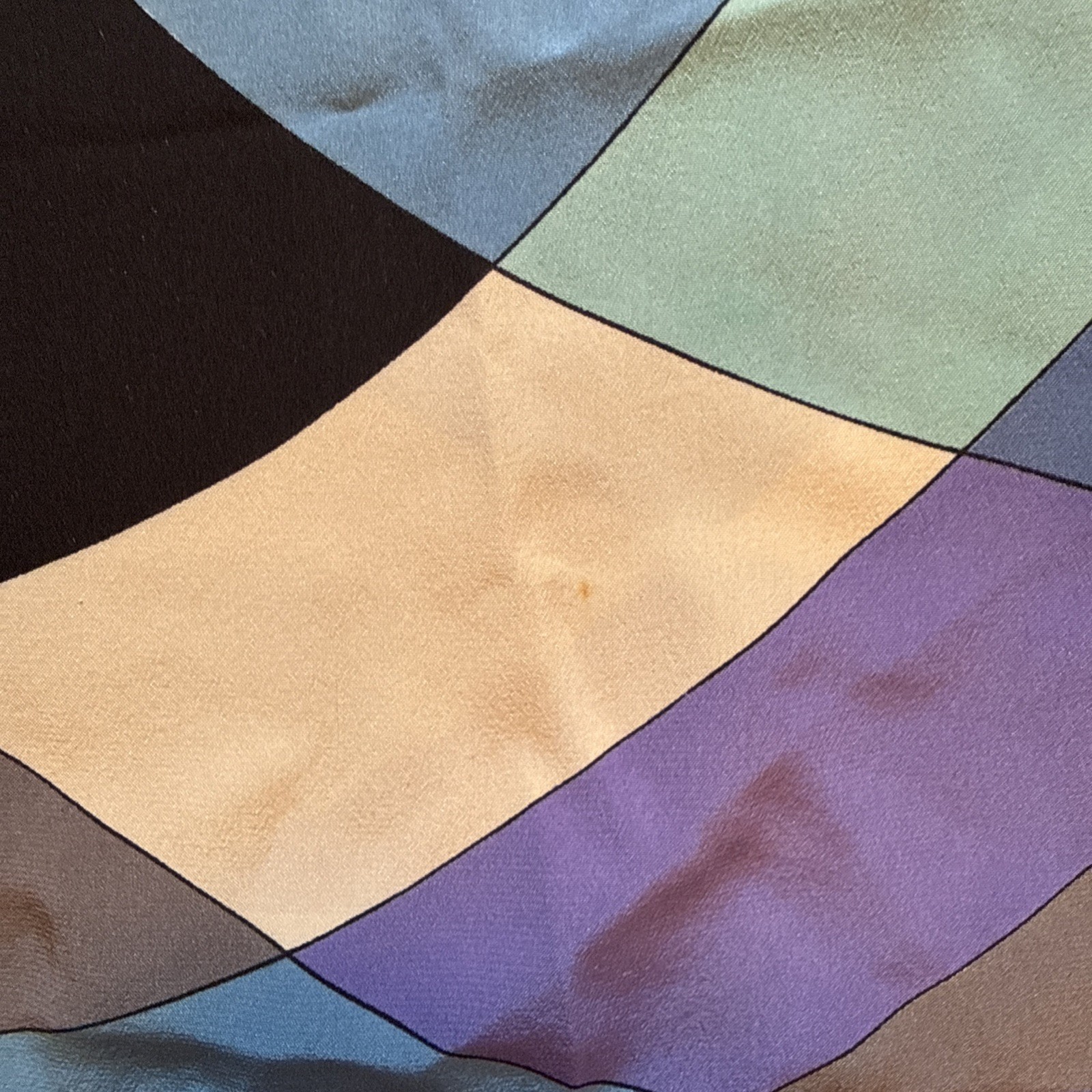 Vintage Emilio Pucci Silk Blend Maxi Skirt “Onde Wave” Pattern XS