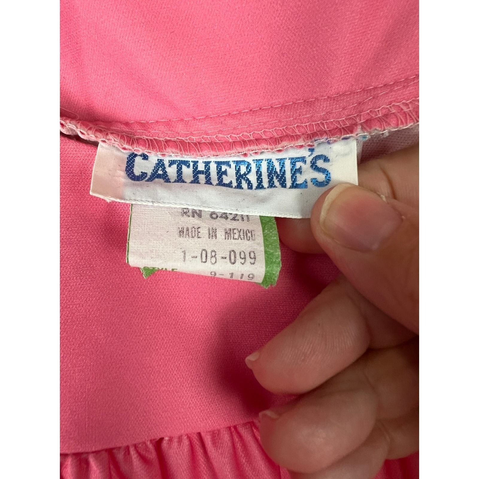 Catherine’s Vintage House Muu Muu Dress Floral Maxi Gown Grannycore Boho Pink 4X