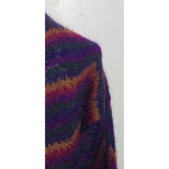 Vintage Collections by Michelle Stuart 80s Mohair Blend Cardigan Chevron M