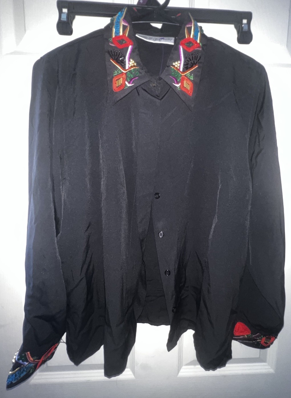 Yves St. Clair Vintage 1980s Beaded Blouse Size 12
