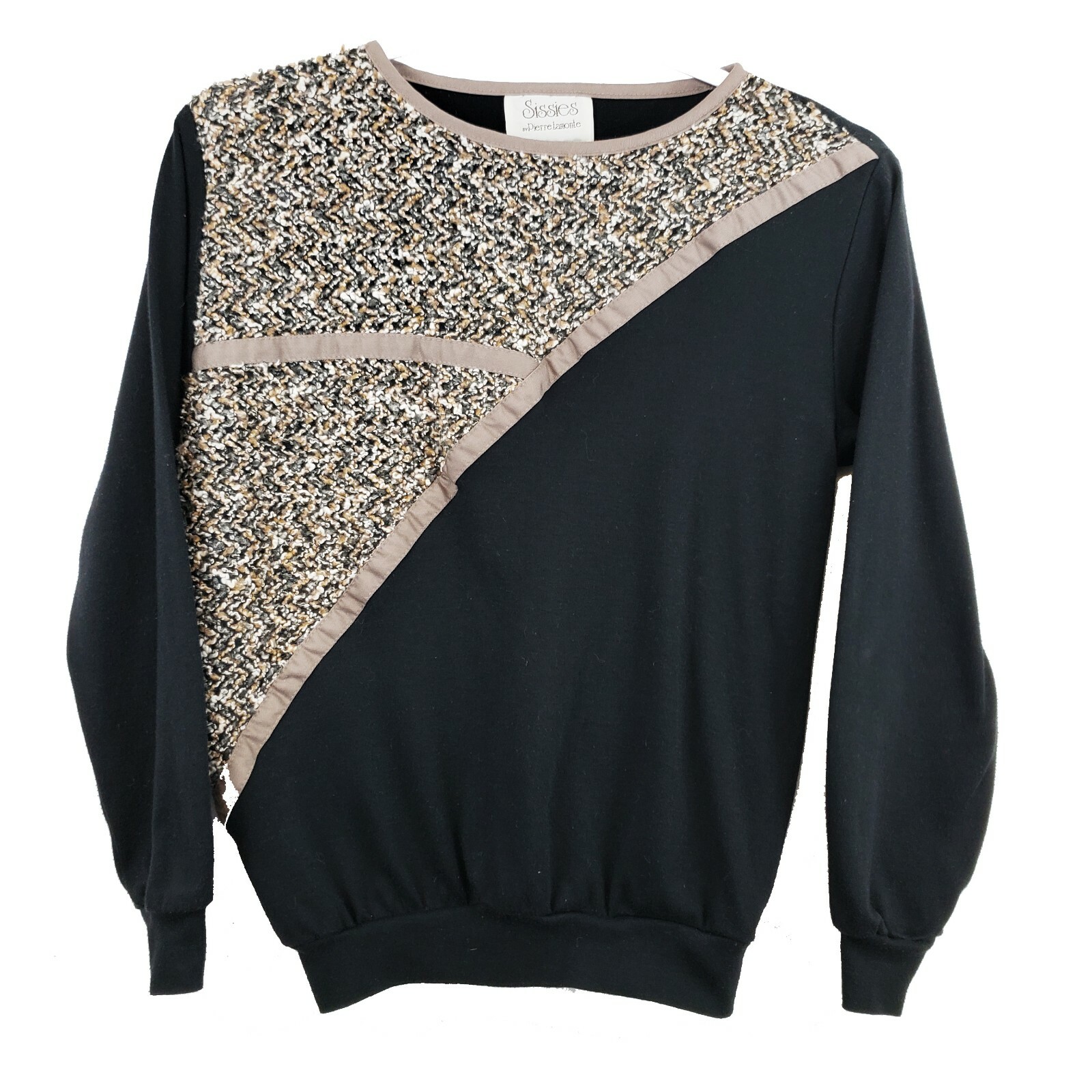 Sissies by Pierre Lamonte VTG 80s Black Sweater Size M