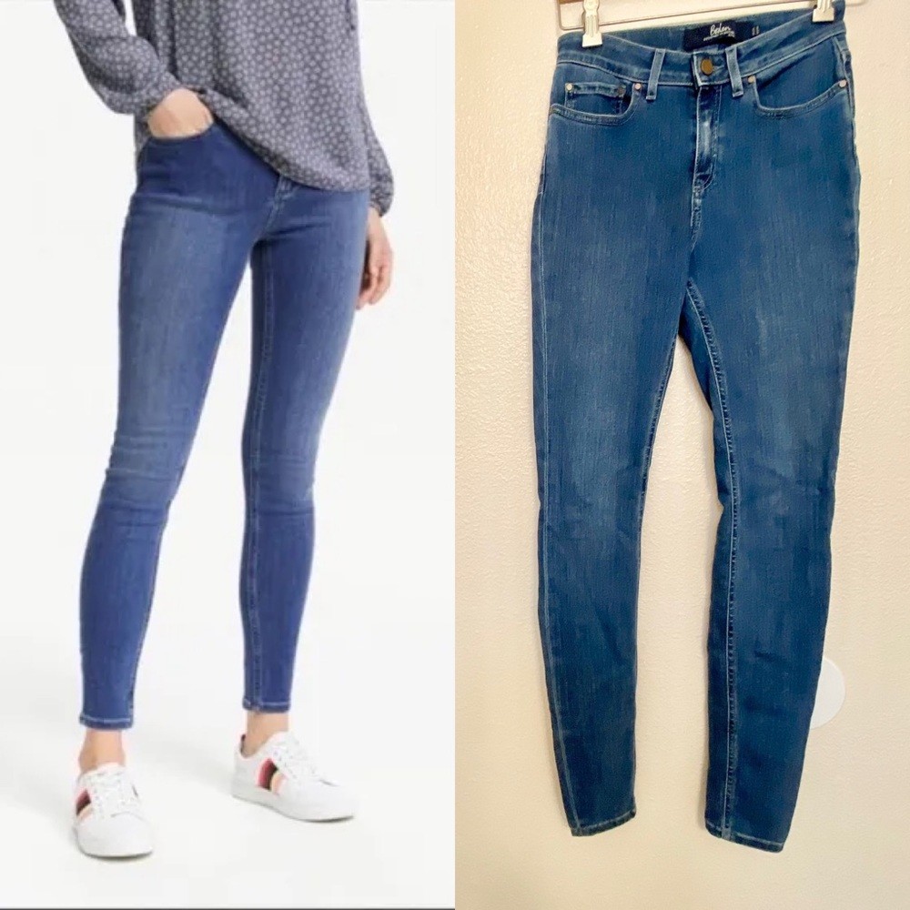 Boden Jeans Mayfair Modern Skinny mid rise medium wash women’s size 4 long (32”)