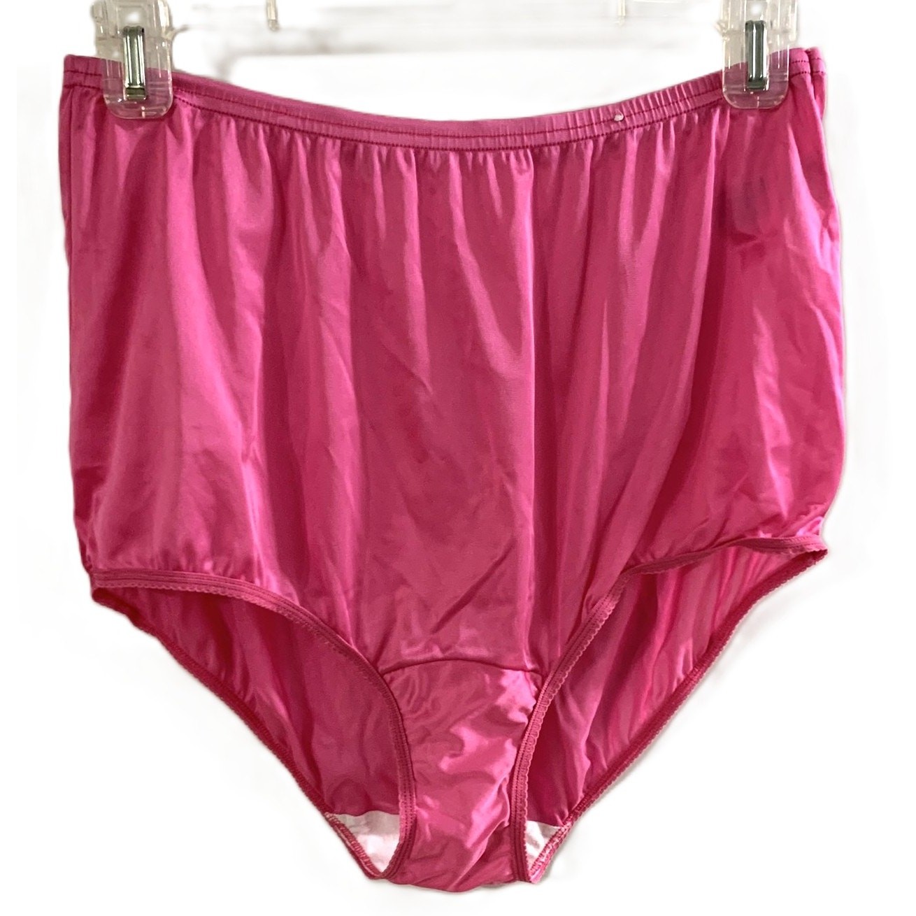 Vtg Vanity Fair Panties HOT PINK 100% Nylon Cotton Gusset Size 7 / 44 NWOT
