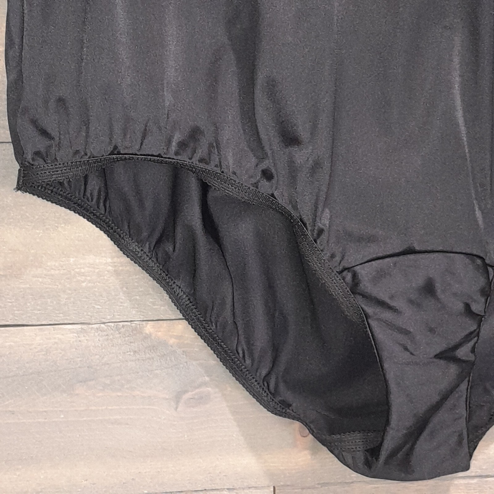 Vanity Fair Brief Panty Size 8 XL Black Sissy High Rise Panties Retired Vtg