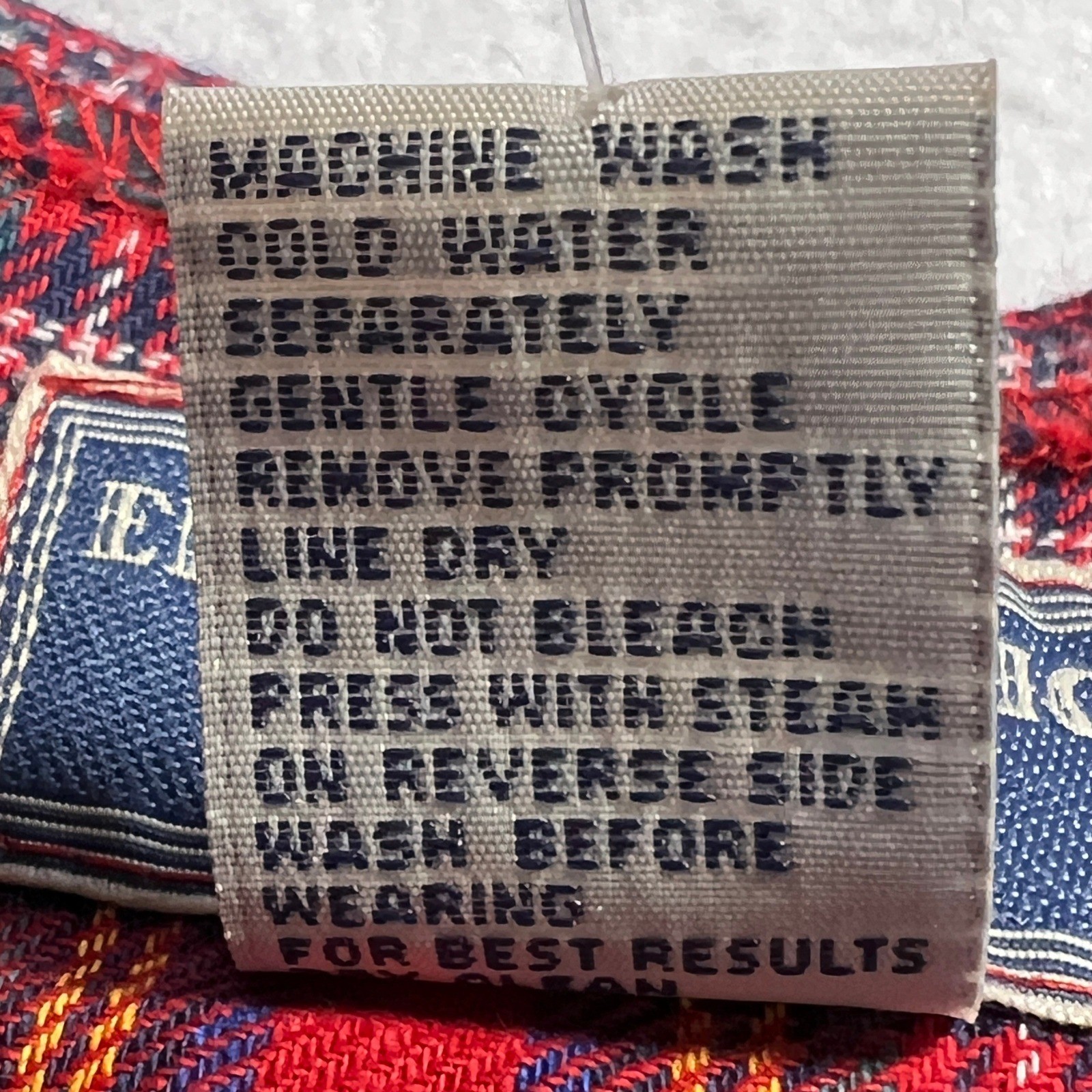 Vintage Erika Classics Dress Women Large Blue Red Plaid Corduroy Mixed Media NEW