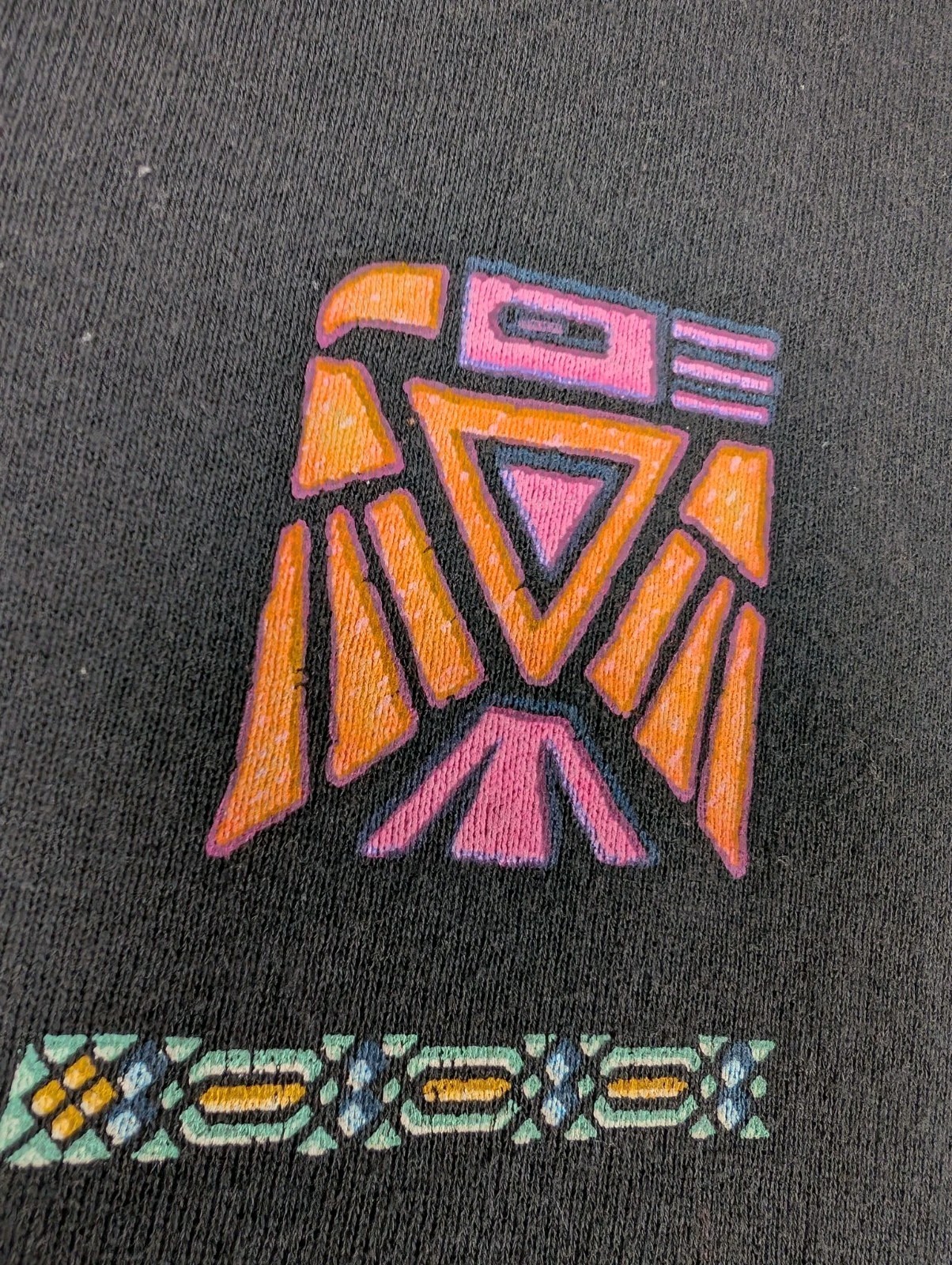 Vtg 80s 90s Sweatshirt Native American DreamCatcher Bull Skull Southwestern Usa