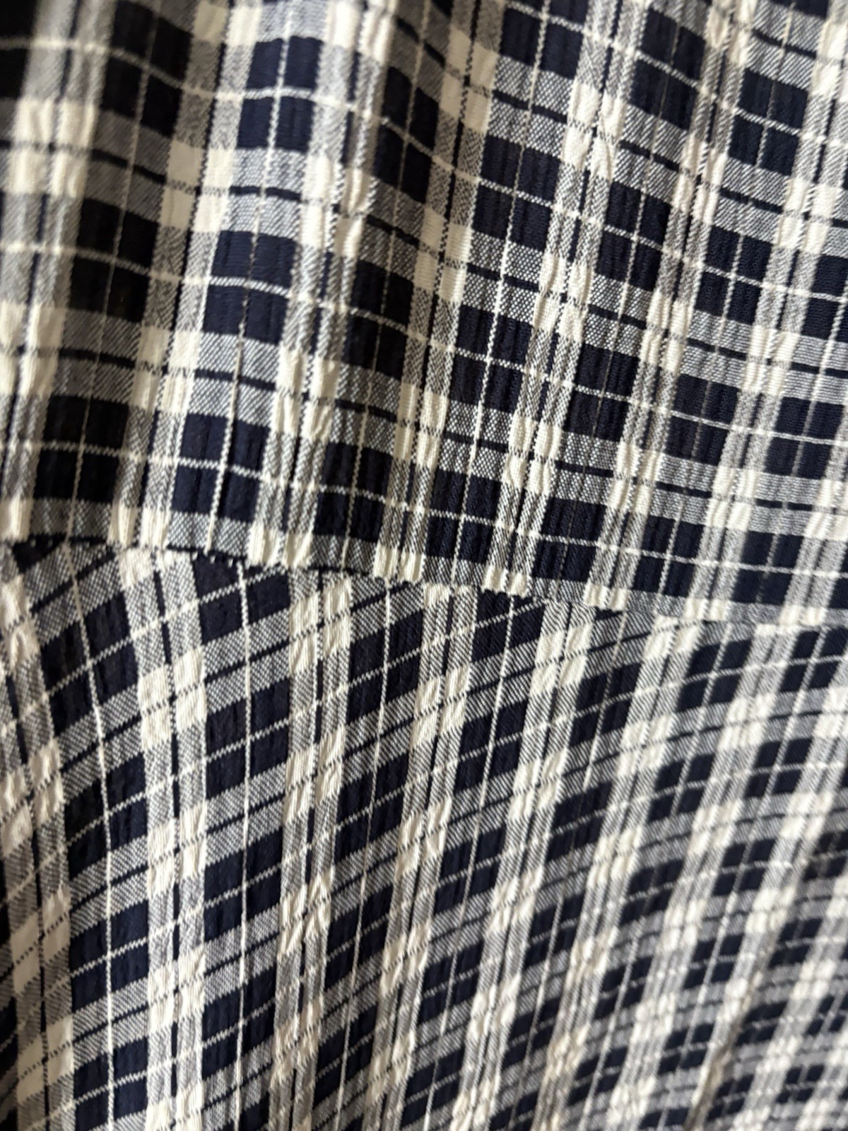 VTG 90s y2K Limited London Paris NY Blue Plaid GINGHAM DROP WAIST MAXI Dress S