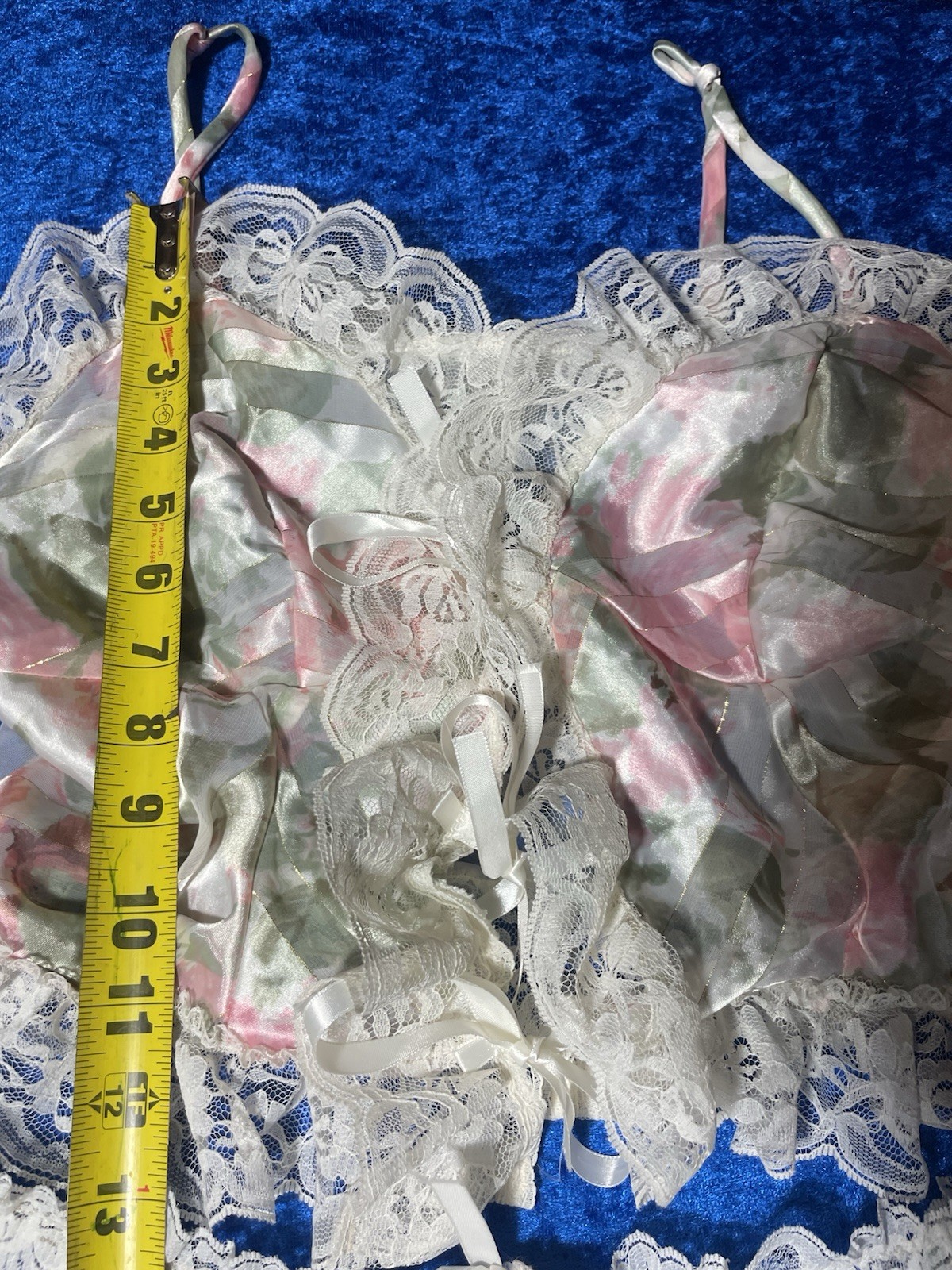 Vintage Jessica Intimates Lingerie Set Frilly Lace Camisole Panties Mesh Sissy