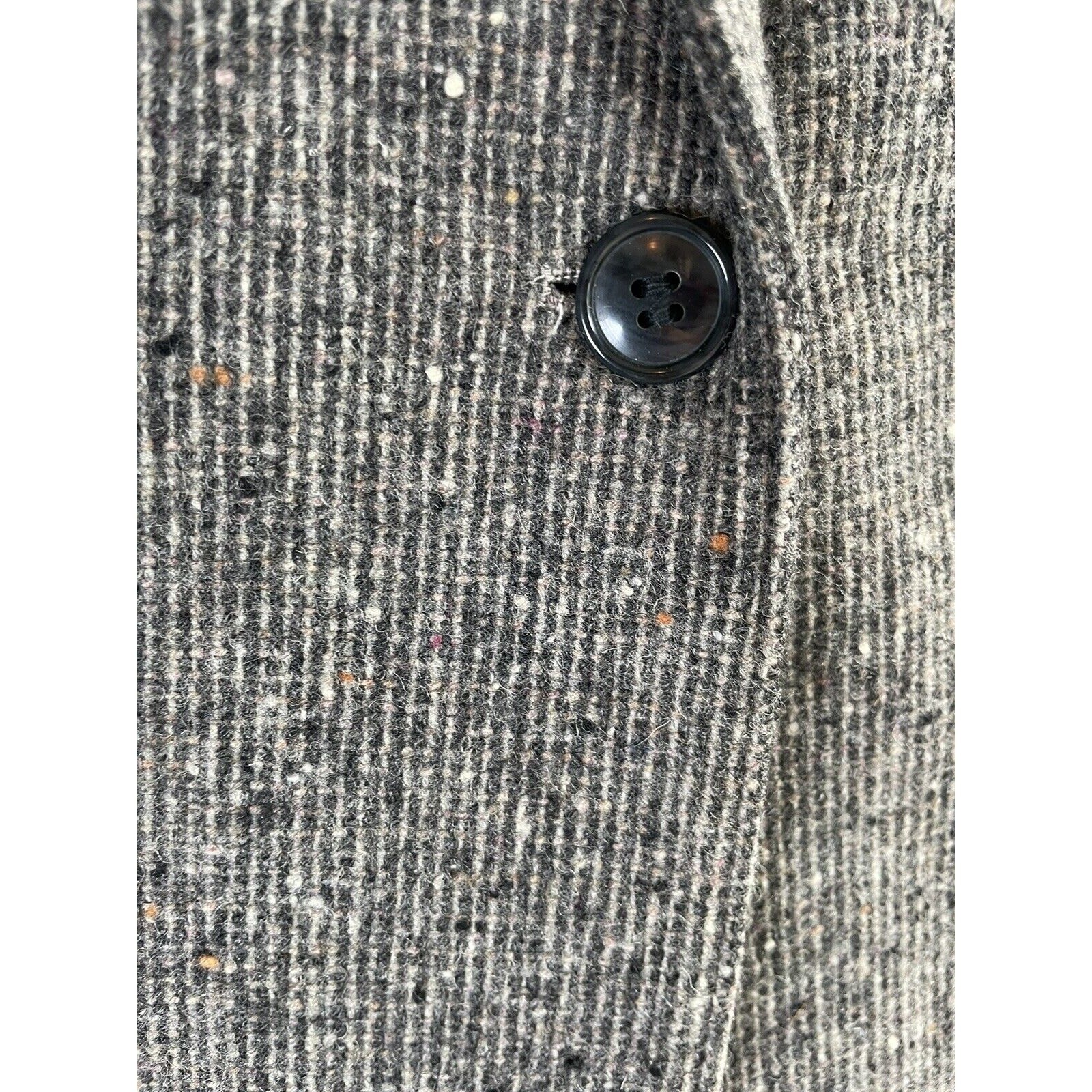 VTG Casa De Lana Blazer Jacket Womens 15/16 Wool Tweed Heathered Gray