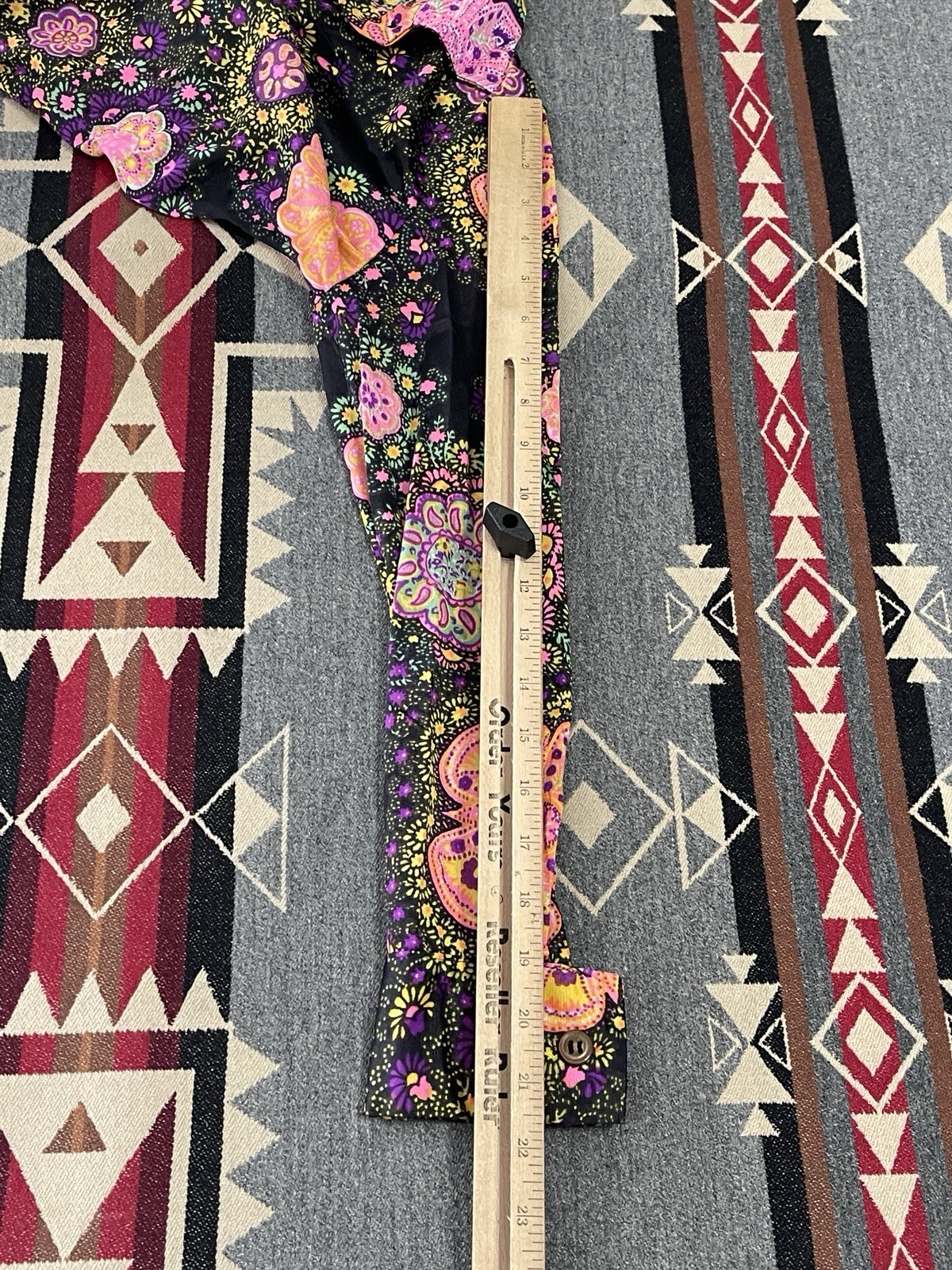 Vintage 60s 70s Psychedelic Floral Prairie Maxi Dress S/M T47