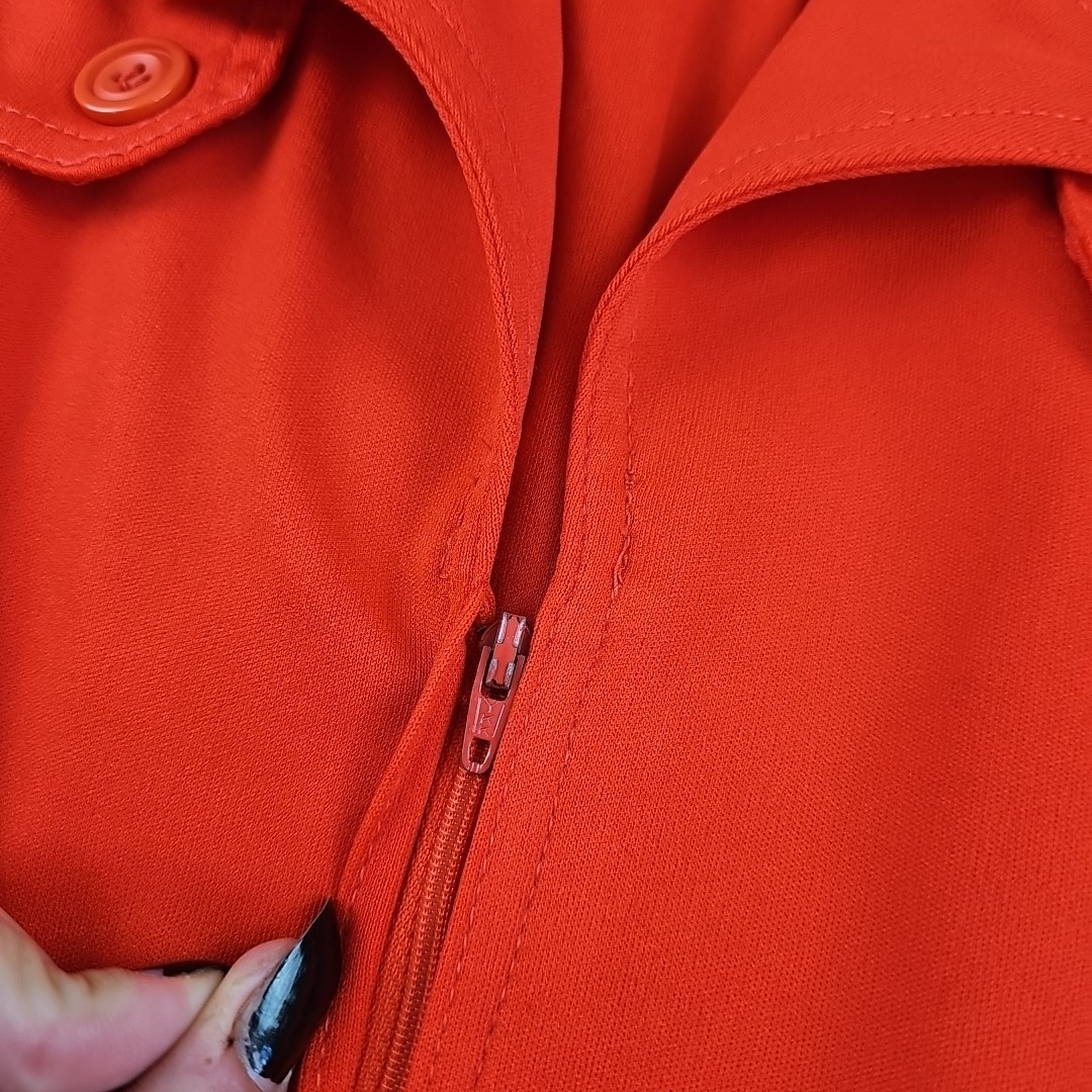 VTG 70’s PBJ Orange Coral Short Sleeve Jumpsuit VTG Size 9 Small