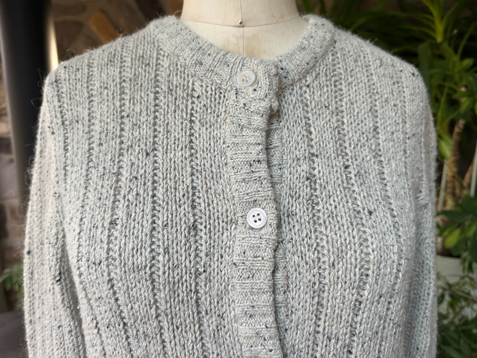 Vintage Geige Long Button Front Silk and Angora Cardigan Robert Scott Ltd