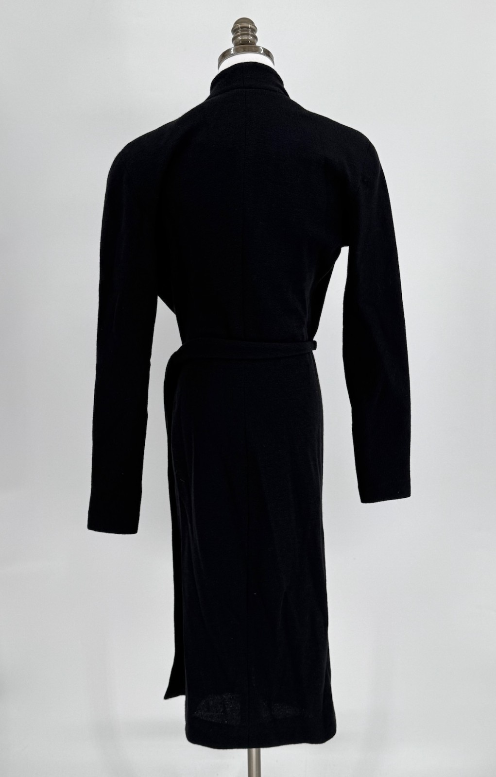 Donna Karan Archival Vintage Black Pure Wool Wrap Dress Sz 10 Union Made