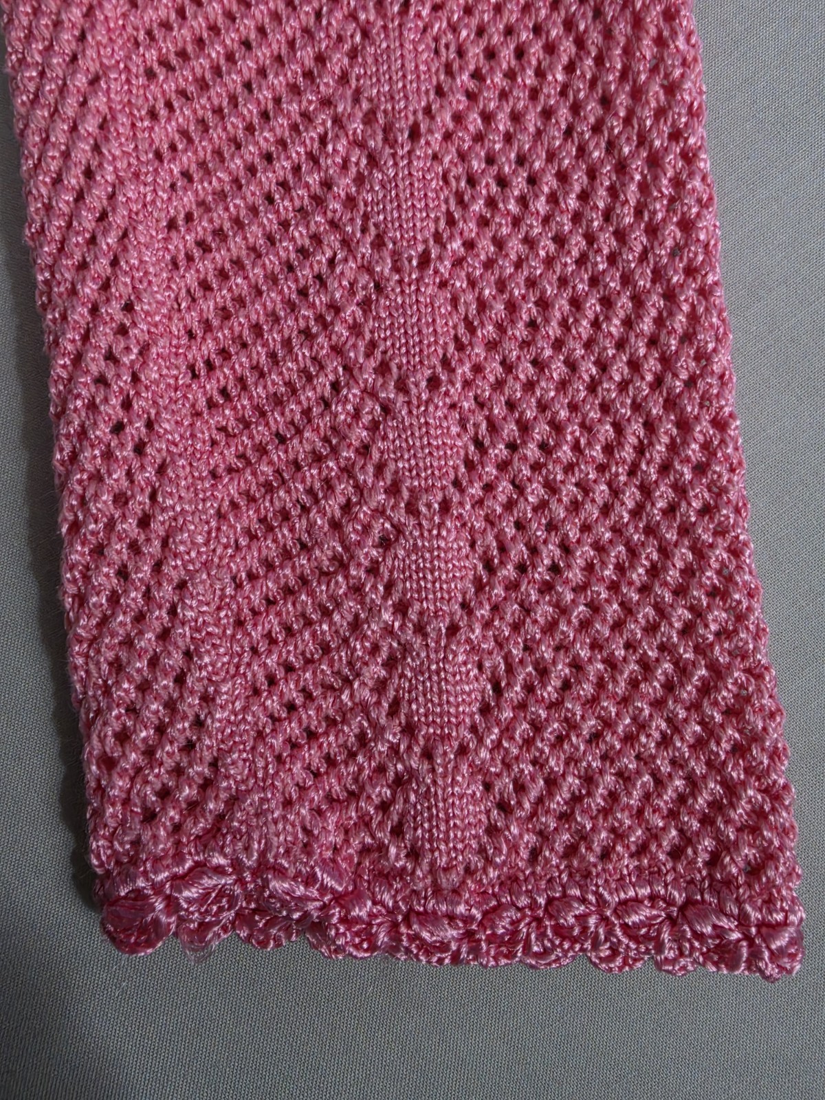 Vintage Fia Italia Handloomed Pink Long Sleeve Wrap Style Sweater Size Medium