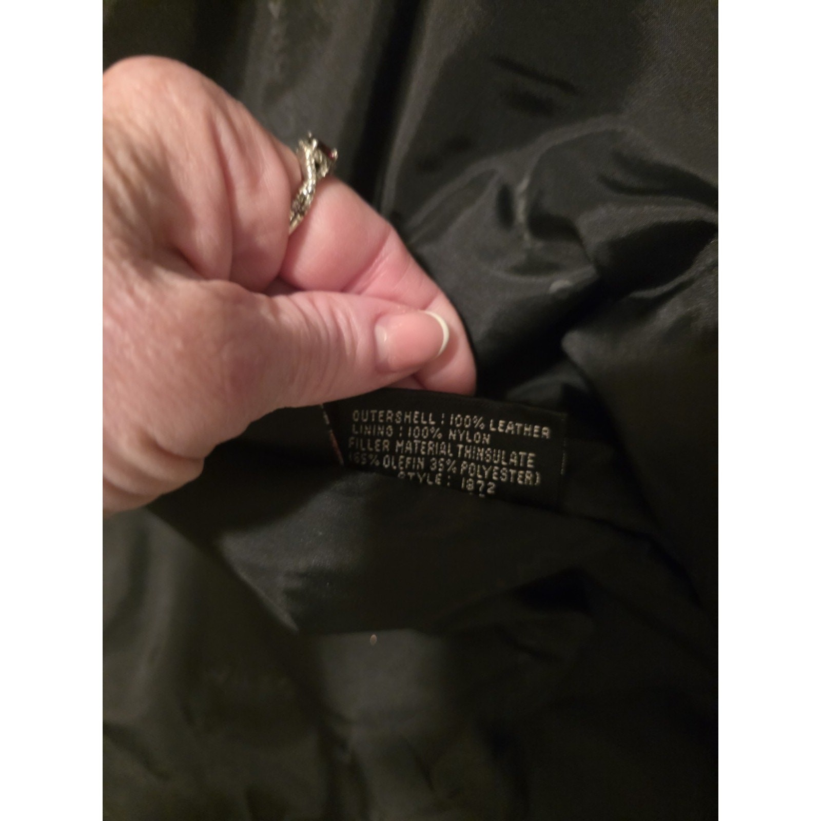Vintage 90s Wilsons Leather Jacket Paisley Dolman Sleeve Thinsulate Coat Black L