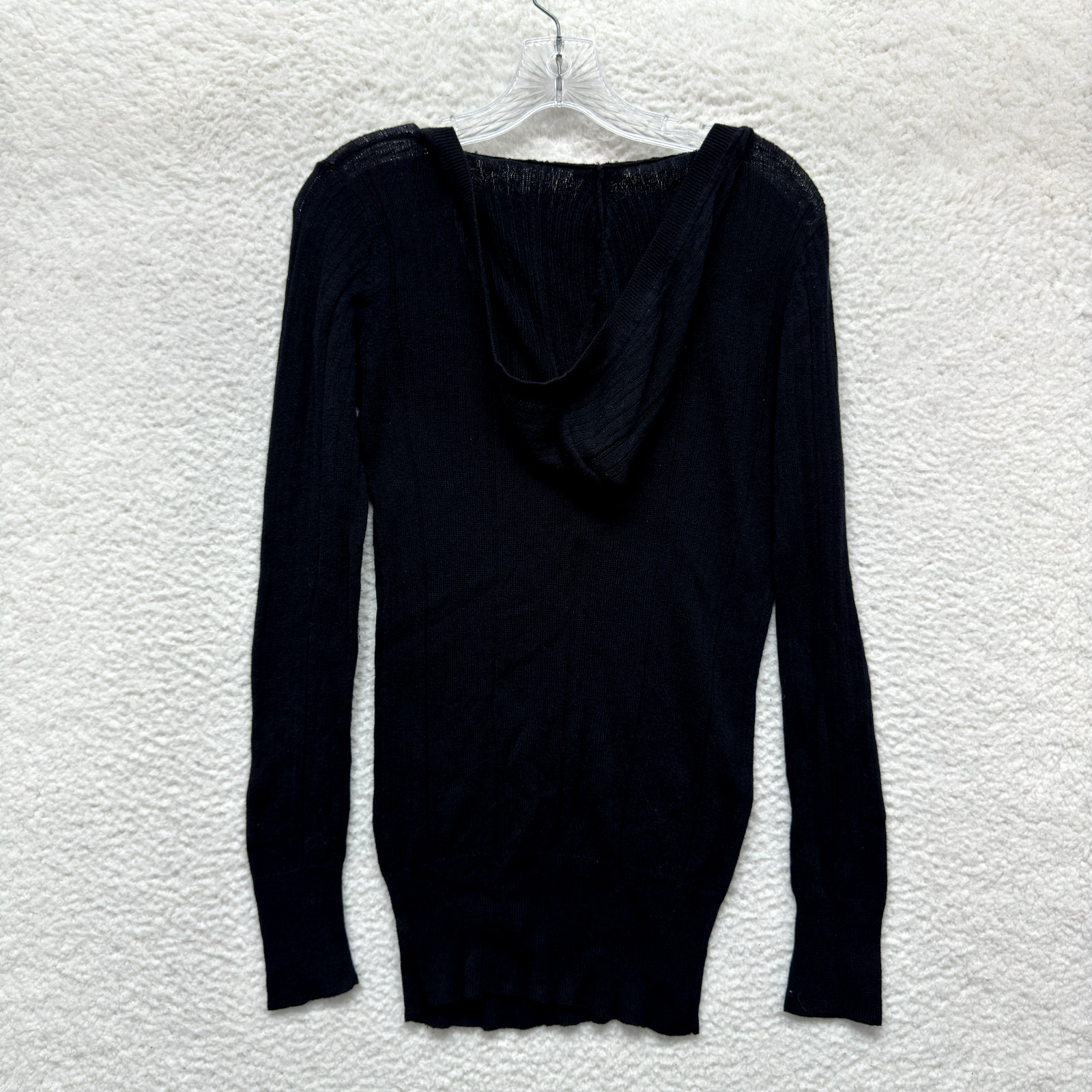 Y2K Vintage Sweater Large Black Hooded Bella Swan Boho Fairy Grunge Whimsigoth