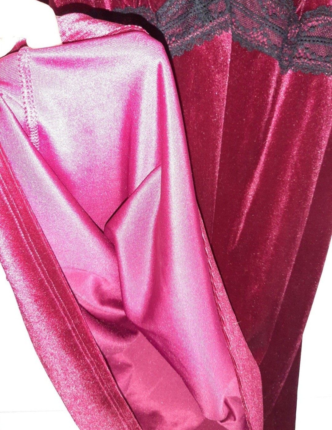 Vintage 90s Linea Donatella lingerie set velvet vampy goth whimsy robe and gown