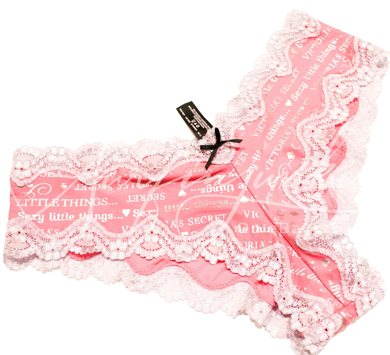 Victoria Secret Vintage Panties Panty Medium Cheeky Pink Sexy Little Things Word