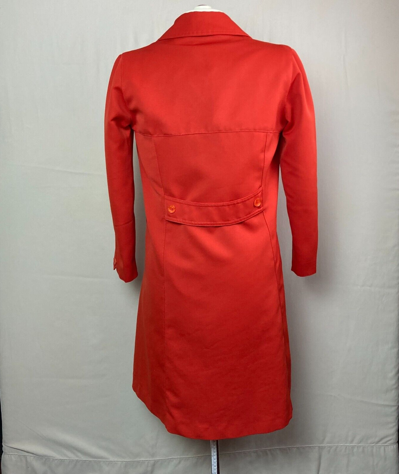 Jerold Womens S/M Vintage MOD 60/70’s Orange Trench Coat Raincoat