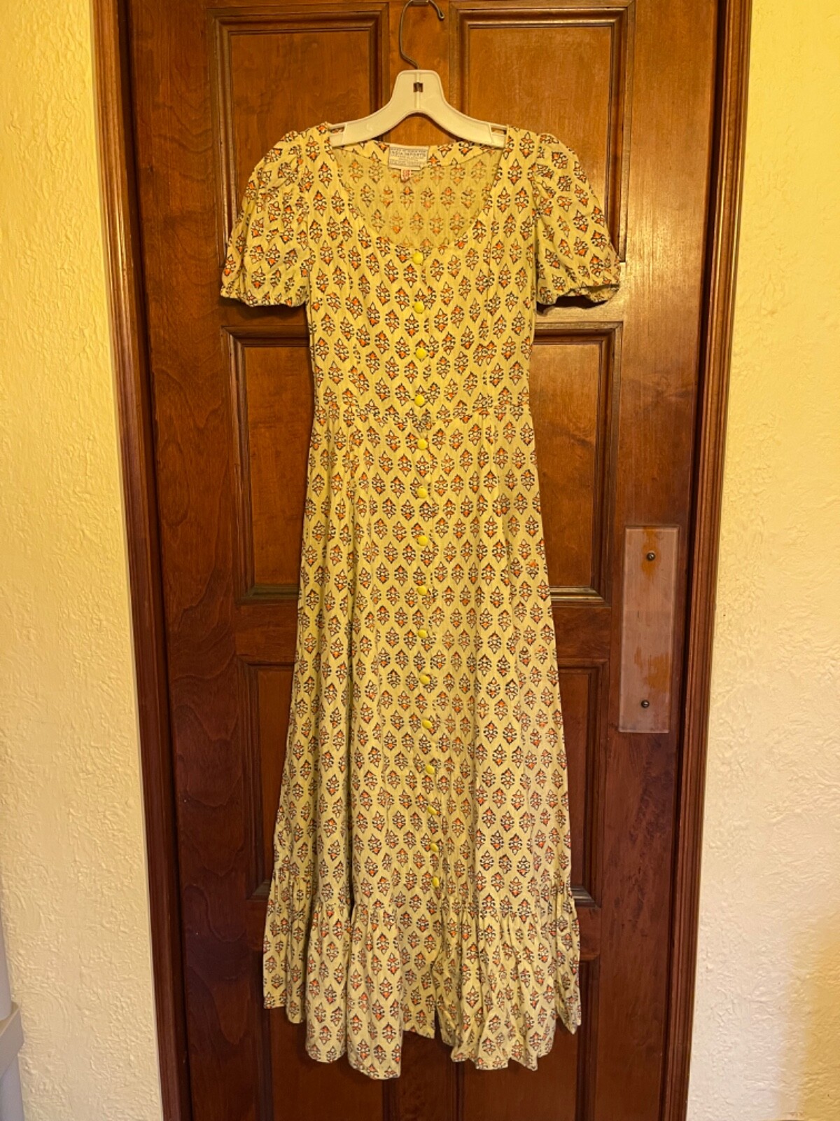 Vintage India Imports of Rhode Island 100% Cotton Dress/Boho/Hippy Fest Size XXP
