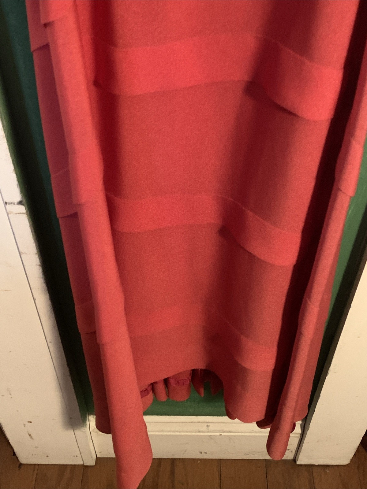Vintage 1950’s Coral Salmon Pink Dress Size XS 2 Drive Men Mad Style
