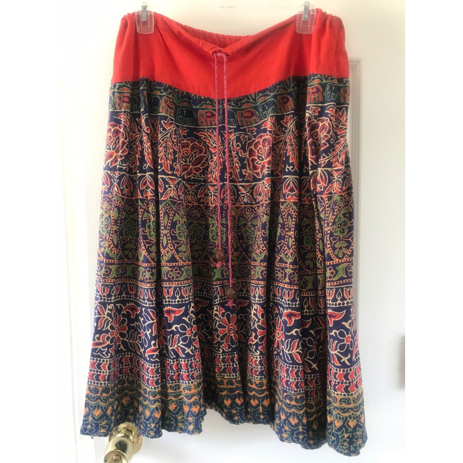 Banjara Tribal Skirt Handmade & Hand Dyed Tie Waist Made In India One Size