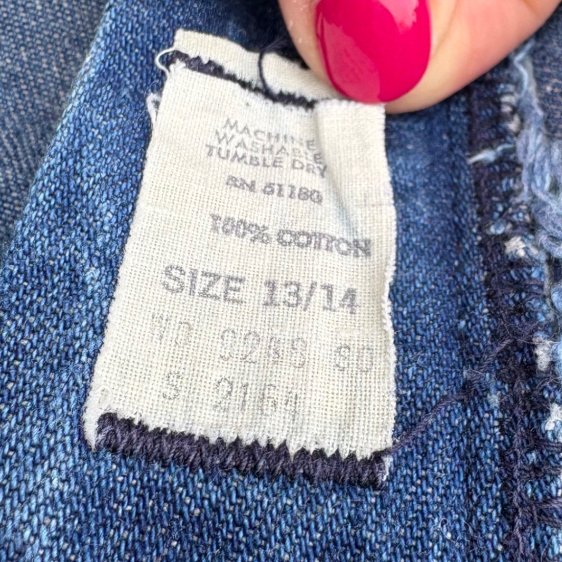 Vintage High Waisted Denim Shorts Medium Wash Cotton Size 13/14