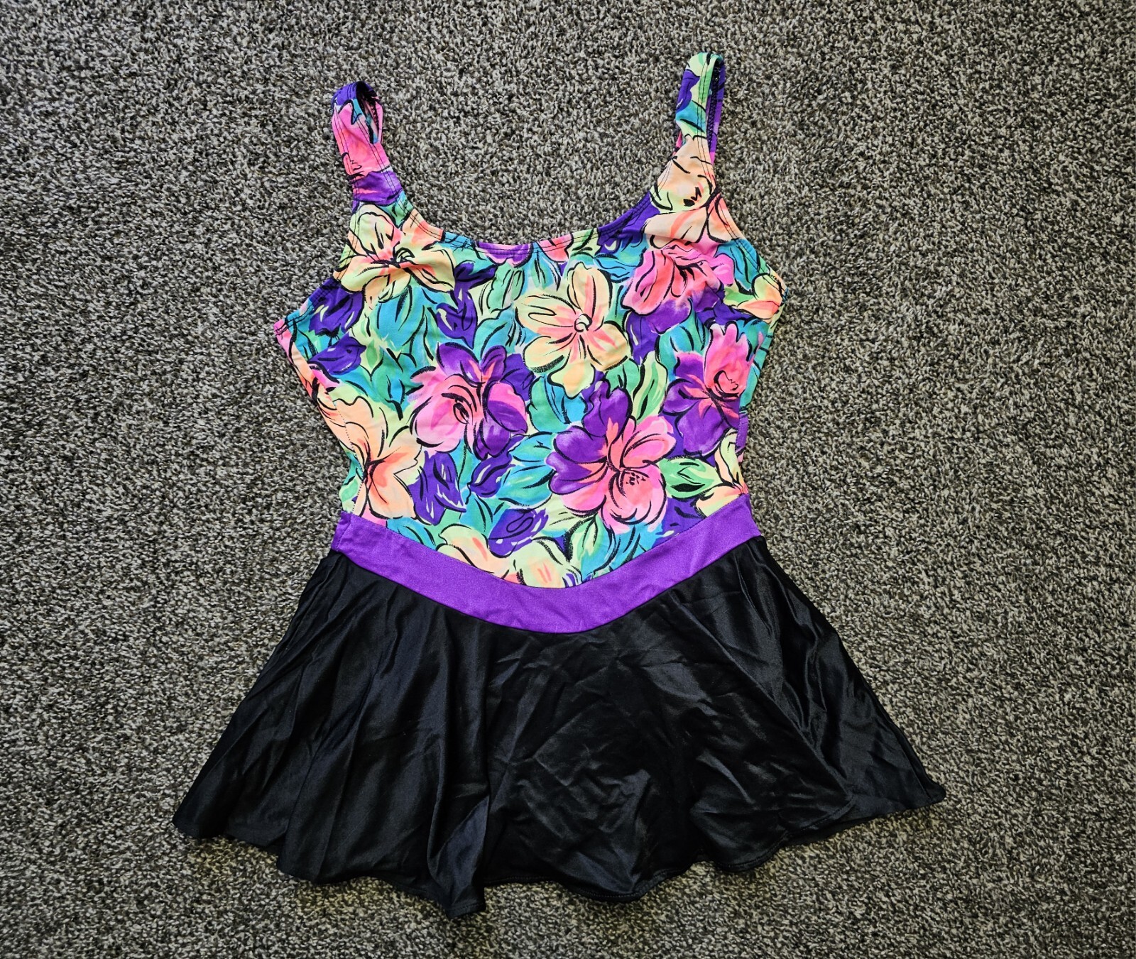 Vintage Sun Streak Swimsuit sz 14