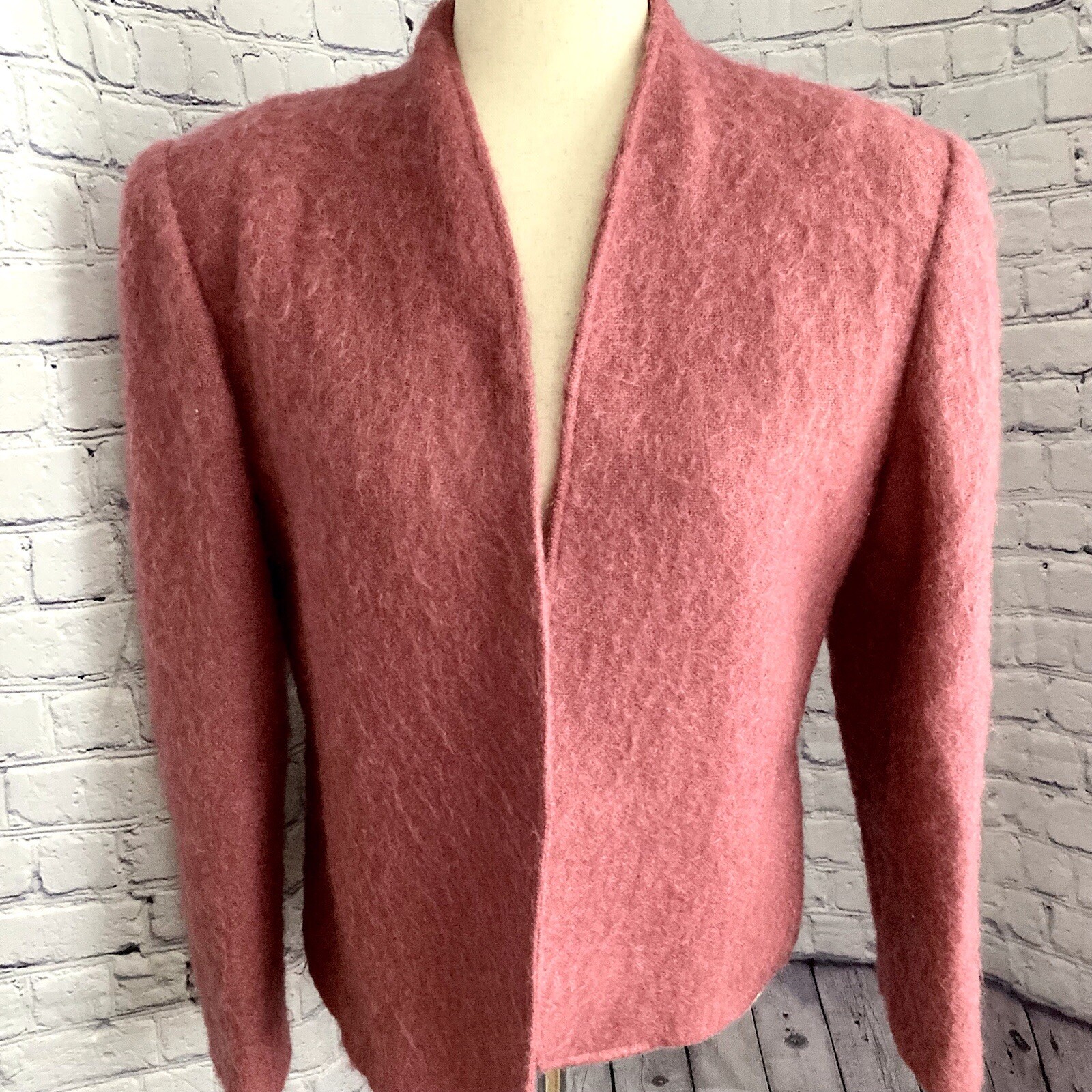 Vintage Women’s Lombardi Inc Mohair Blend Blazer Sz 10 Salmon Pink 1980’s Jacket