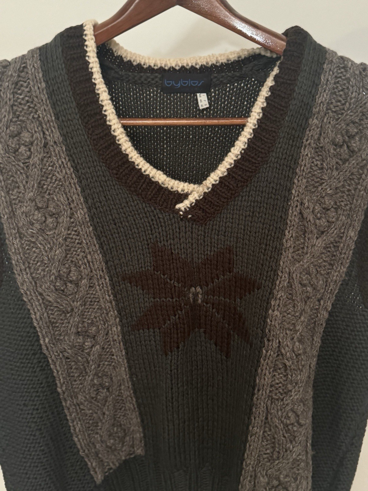 Vintage 1980’s BYBLOS Wool Vest Made In Italy Size USA 14