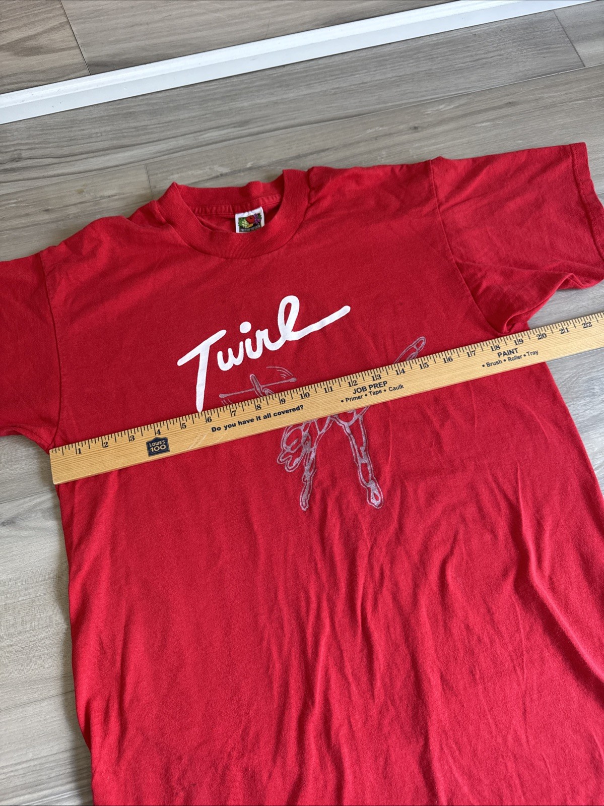 Vintage Fruit Of The Loom Baton Twirling T Shirt Red Size Large