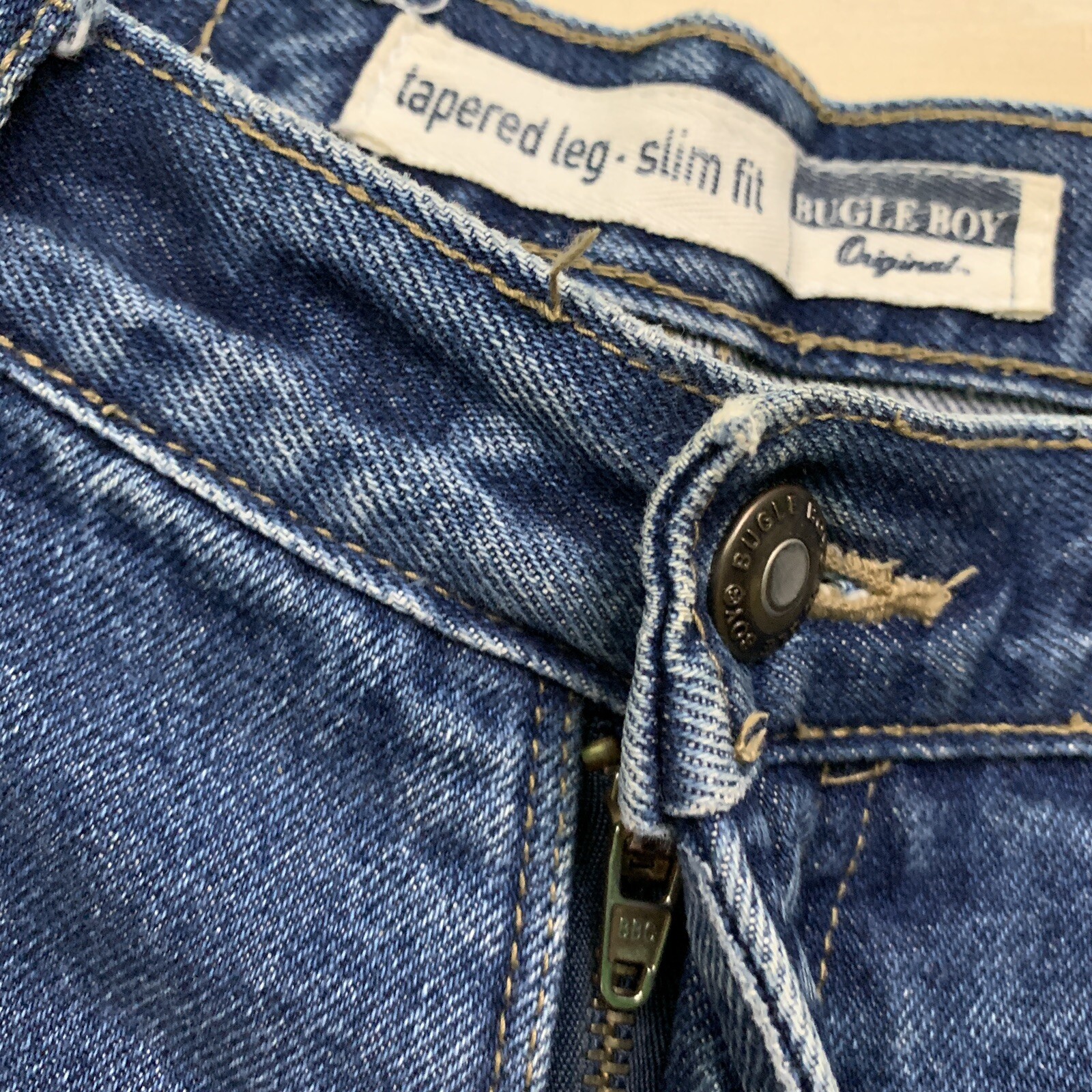 BUGLE BOY: Vtg 80s-90s High Waist Tapered Mom Faded Blue Jeans, Womens 10 x 30 L