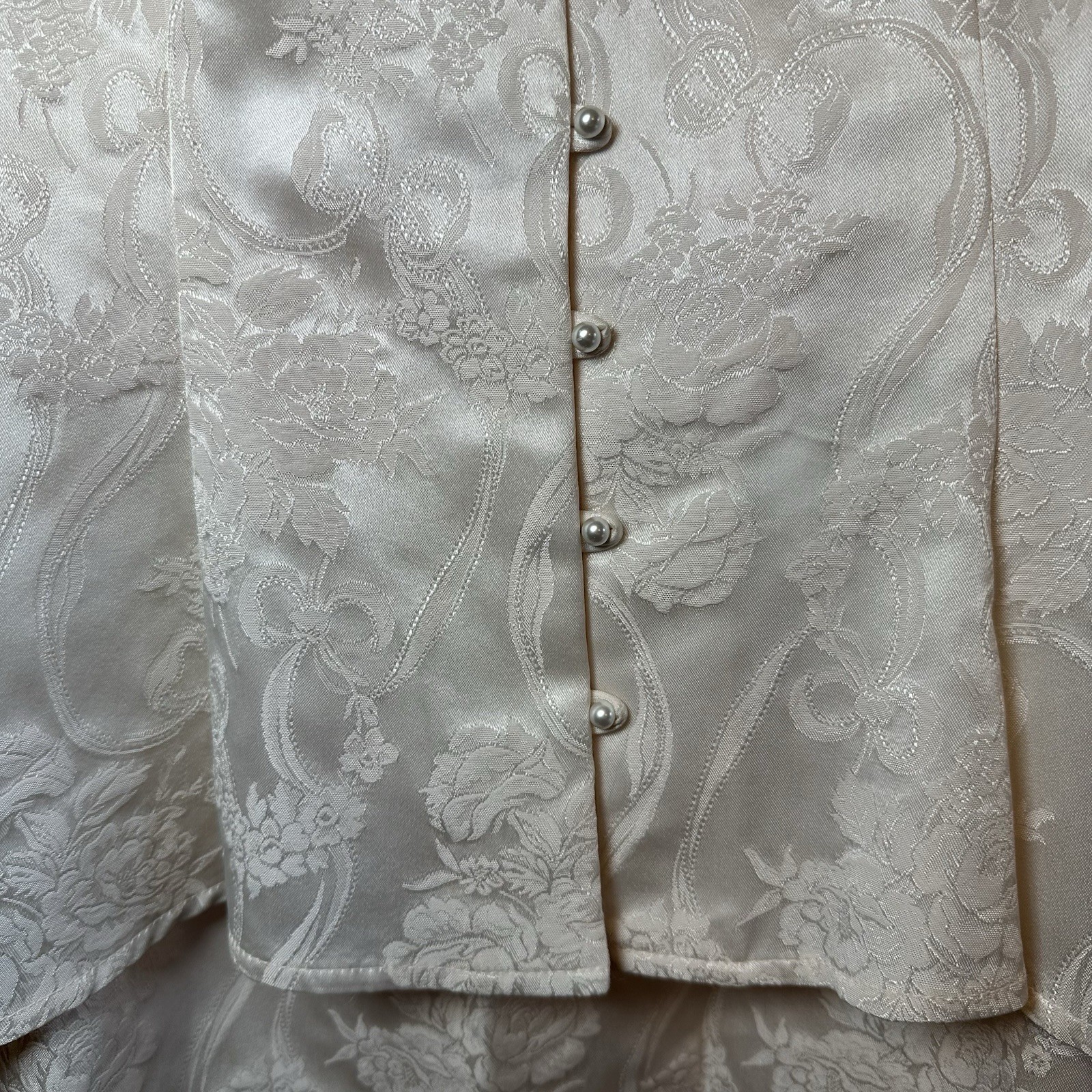 Vtg Jessica McClintock Ivory Lace Skirt Suit 2pc Gunne Sax Style Bridal Size 10