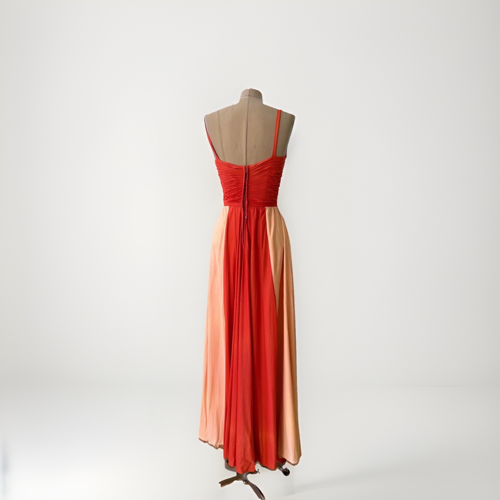 Vintage Betsey Johnson Hollywood Glamour Gown Sample 1980s 90s Color Block As Is