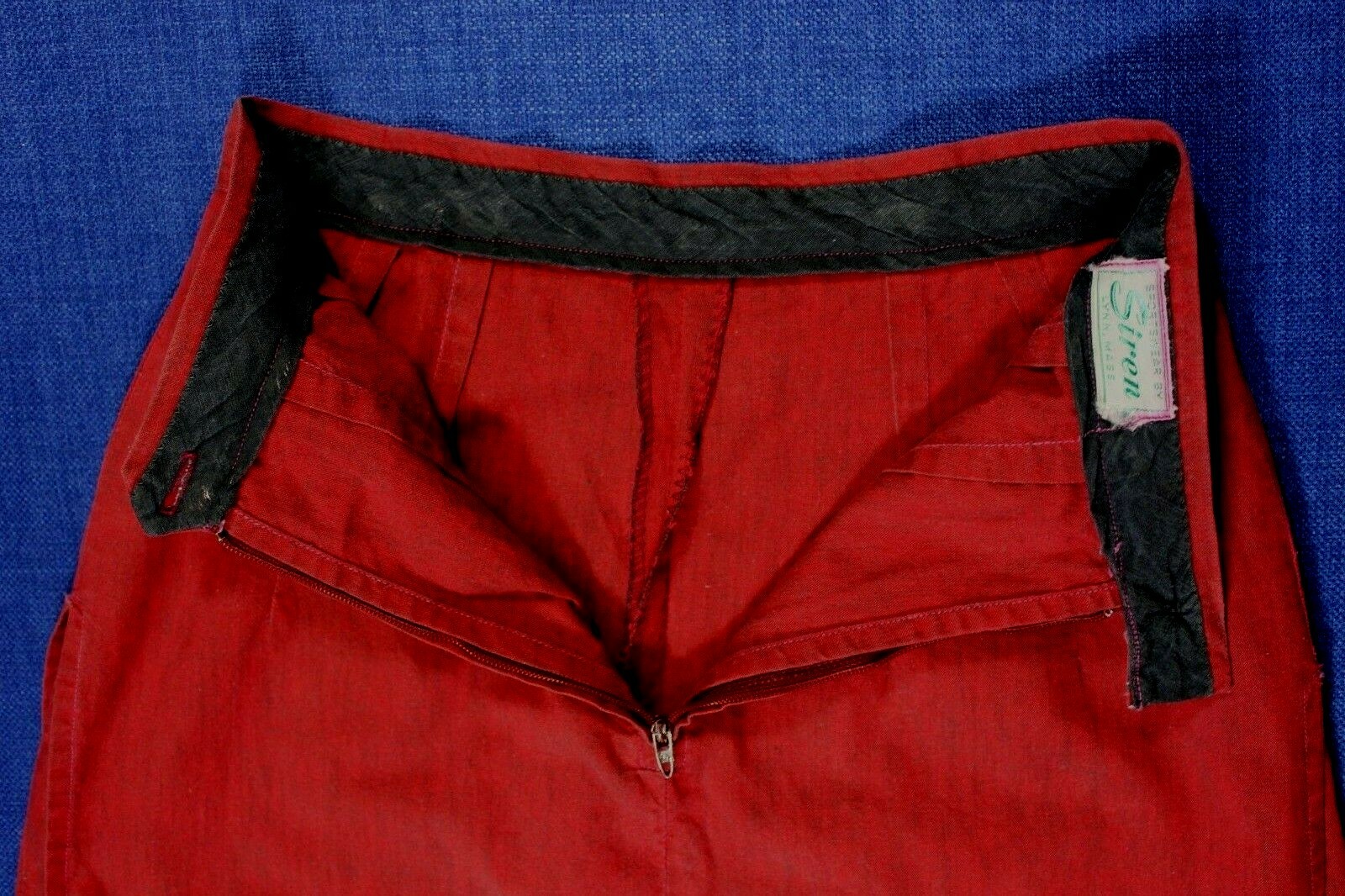 Vintage Skort Skirt Shorts Siren Red Women Girls High Waist 1955 -1963 AFL CIO