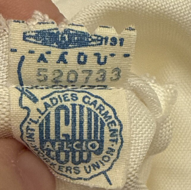 Vintage International Ladies Garment Workers Union Maternity Slip